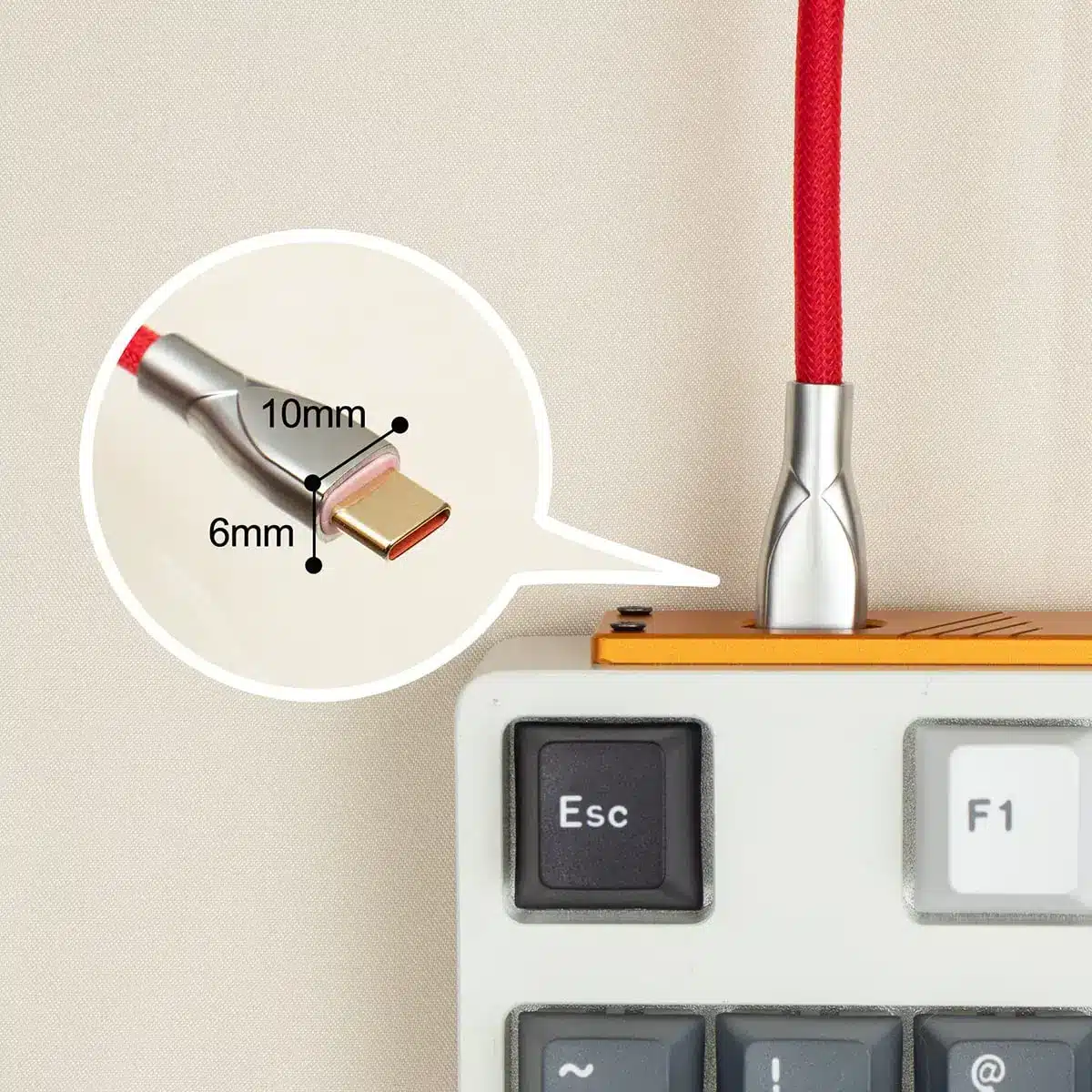 Premium Red Coiled Cable for your Mechanical Keyboards in BD