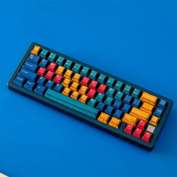 Comic Palette Colorful Theme Mechanical Keyboard Keycaps in BD