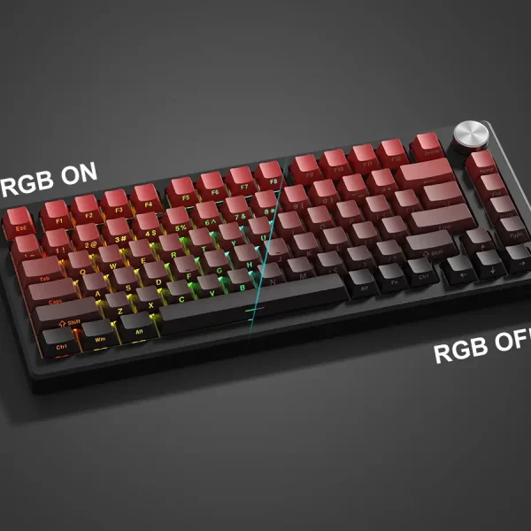 Side Printed Gradient Red Backlit Keycaps Best keycaps in BD
