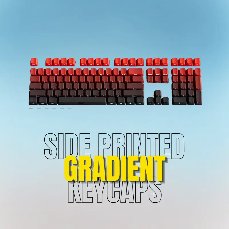 Side Printed Gradient Red Backlit Keycaps Best keycaps in BD