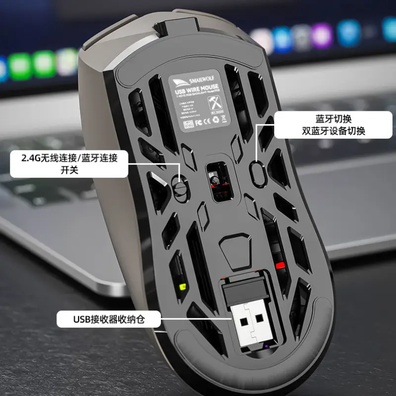 Smailwolf RS8 – Tri-Mode LIGHTSPEED Wireless Macro Mouse