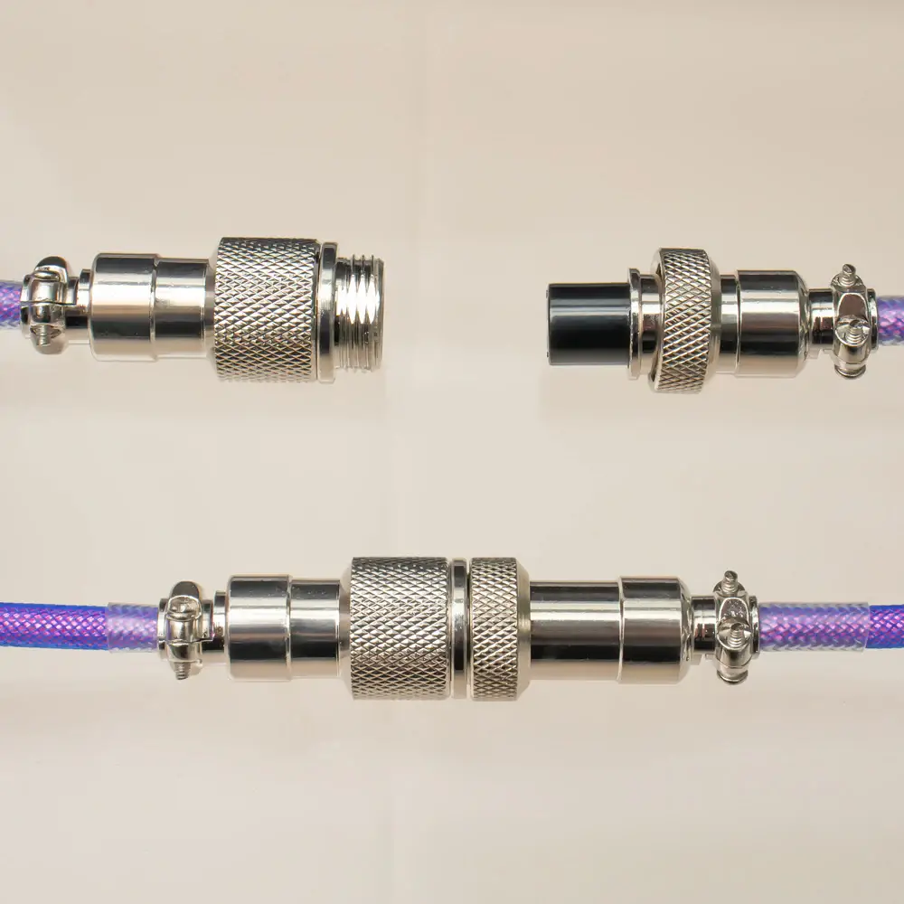 Purple Aviator Coiled Cable for Mechanical Keyboards - Best Coiled Cables in Bangladesh