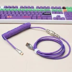 Purple Aviator Coiled Cable for Mechanical Keyboards - Best Coiled Cables in Bangladesh