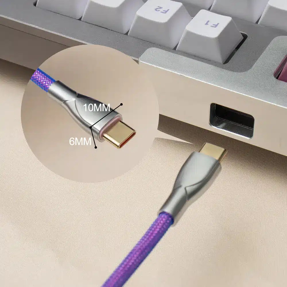Purple Aviator Coiled Cable for Mechanical Keyboards - Best Coiled Cables in Bangladesh