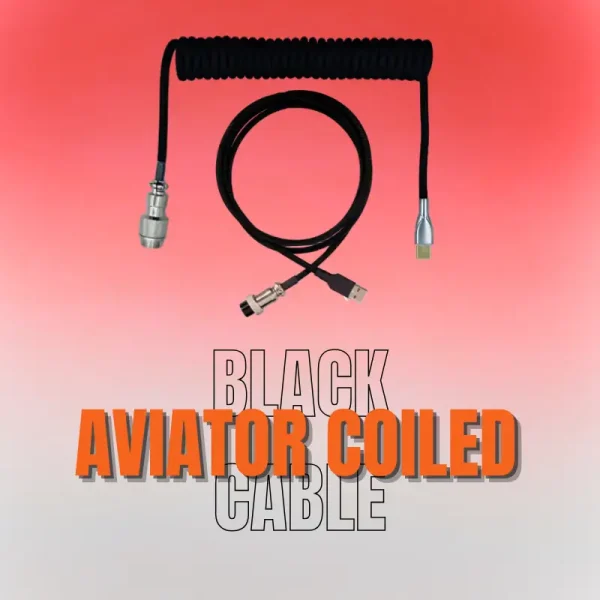 Black Coiled Cable