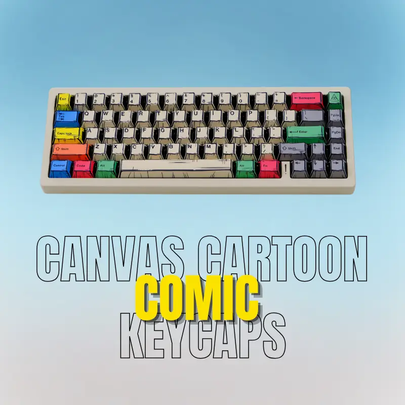 Canvas Cartoon Comic Palette Colorful Keycaps Canvas Cartoon Comic Palette Keycaps