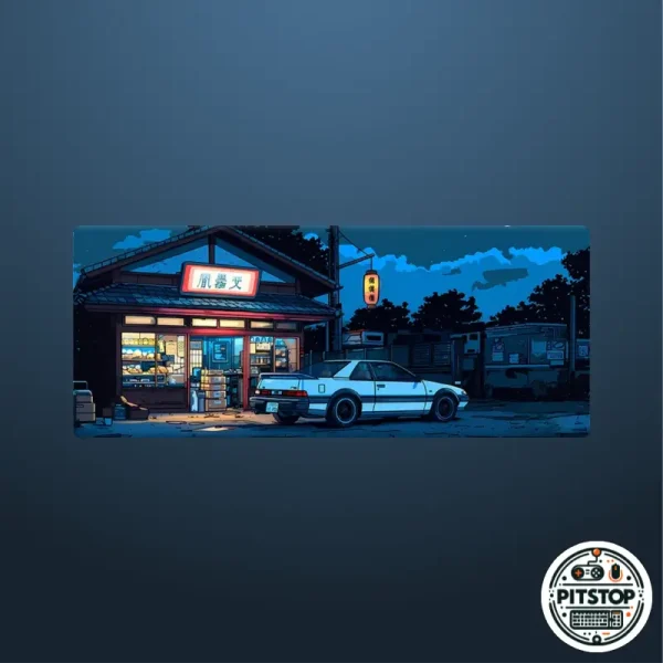 8-Bit Neon Streets Mousepad