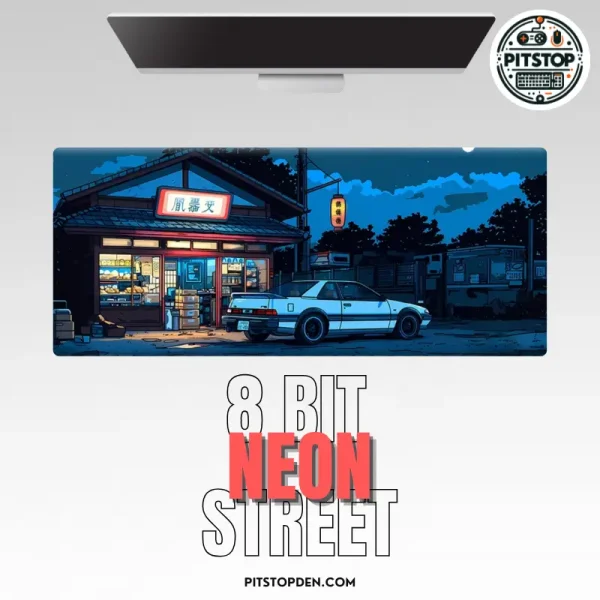 8-Bit Neon Streets Mousepad