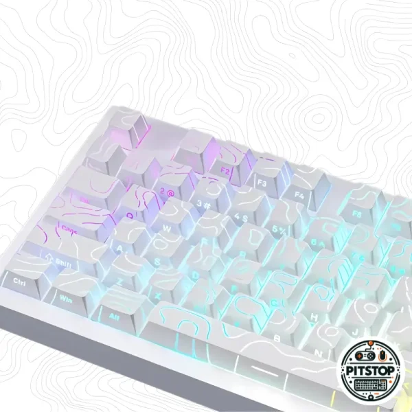 Contour White Topographic Keycaps