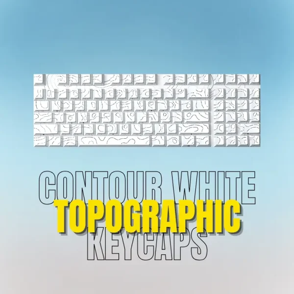 Contour White Topographic Keycaps