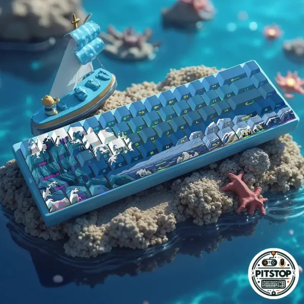 Side Engraved Ukiyo Wave Keycaps