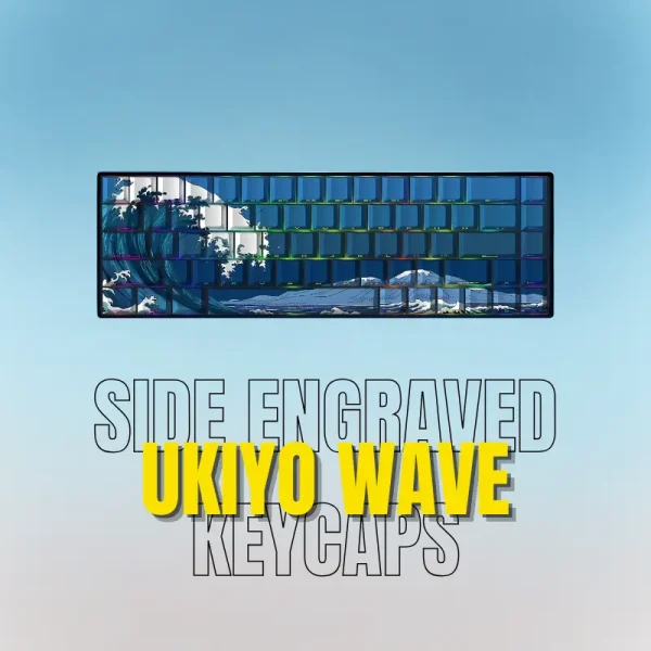 Side Engraved Ukiyo Wave Keycaps
