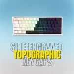 Side Printed Dual-Color Topographic Contour Lines Backlit Keycaps