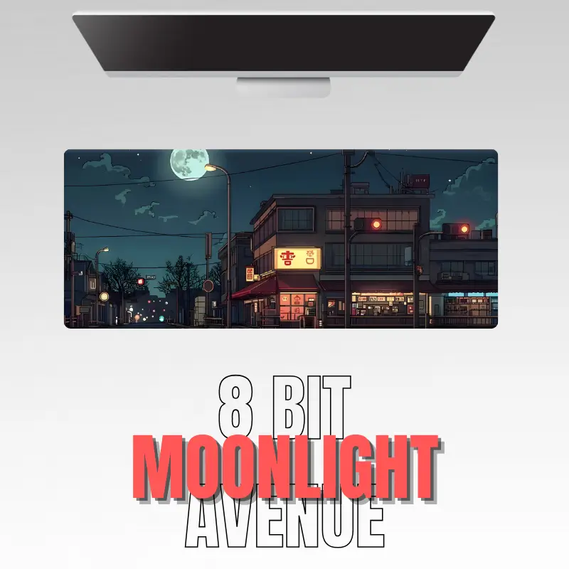 8 BIT Moonlight Avenue Mousepad 8 BIT Moonlight Avenue Mousepad