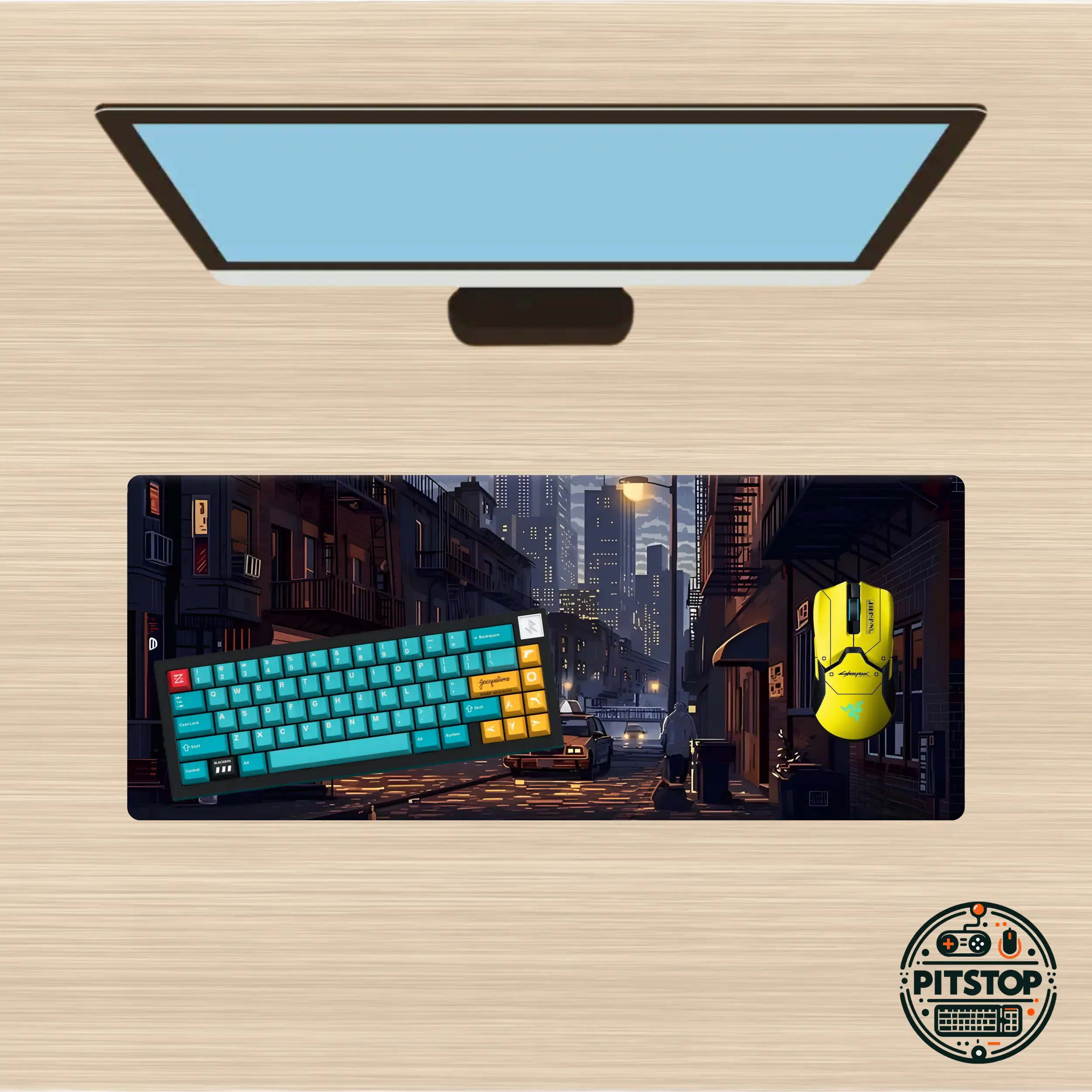 8 Bit Retro City Drive Mousepad