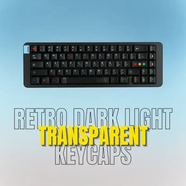 Retro Dark Light Transparent Keycaps